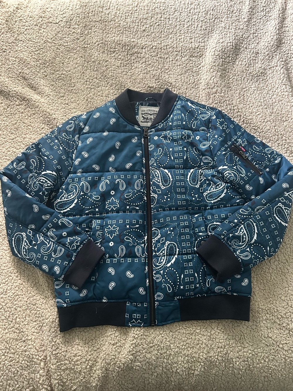 Levi's Blue Bandana Print Jacket